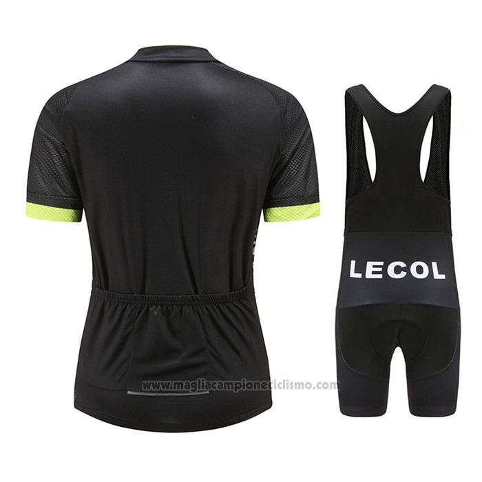 2021 Abbigliamento Ciclismo Le Col Nero Giallo Manica Corta e Salopette